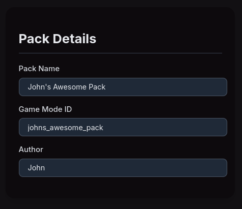 Giving the game mode a unique ID and name
